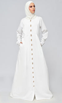Buy Cotton Twill Button Down Abaya