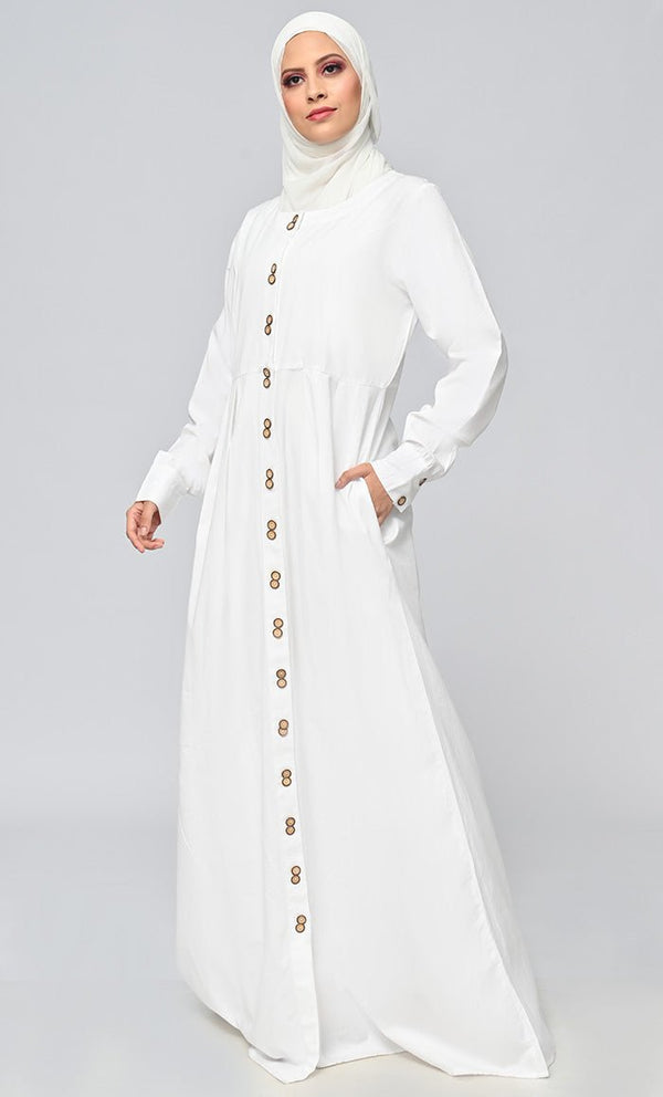 Buy Cotton Twill Button Down Abaya