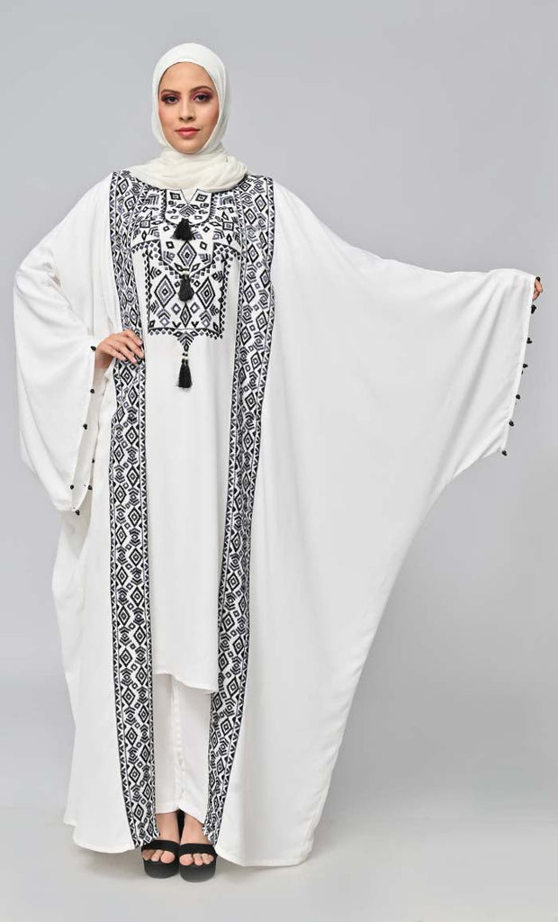 Buy Islamic Black Embellished Embroidery 3Pc Set - EastEssence.com