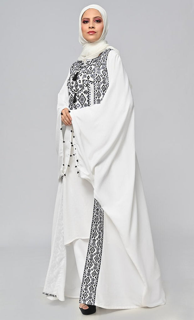 Buy Islamic Black Embellished Embroidery 3Pc Set - EastEssence.com