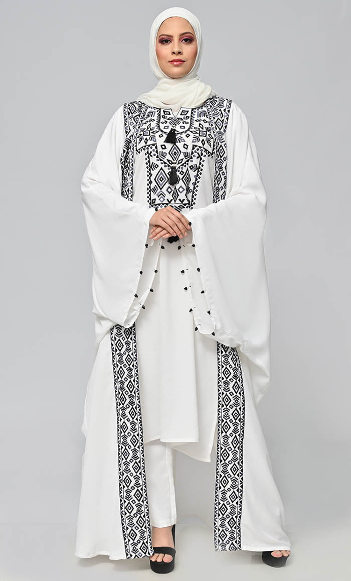 Buy Islamic Black Embellished Embroidery 3Pc Set - EastEssence.com