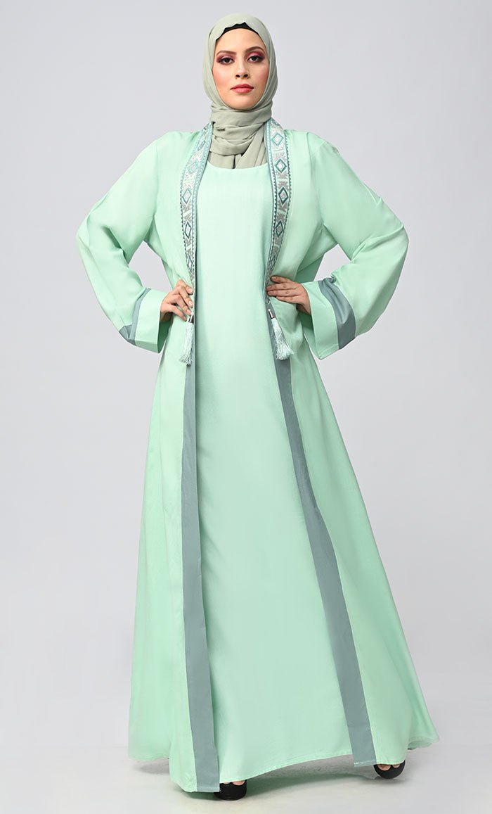 Buy Islamic Front Embroidered Detailing 2PC Set - EastEssence.com