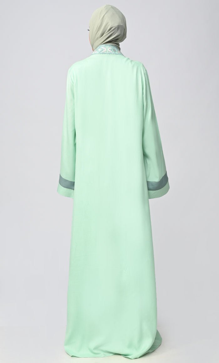 Buy Islamic Front Embroidered Detailing 2PC Set - EastEssence.com