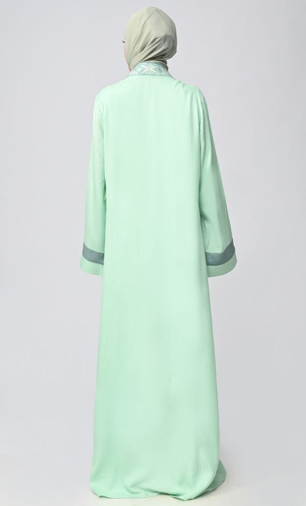 Buy Islamic Front Embroidered Detailing 2PC Set - EastEssence.com