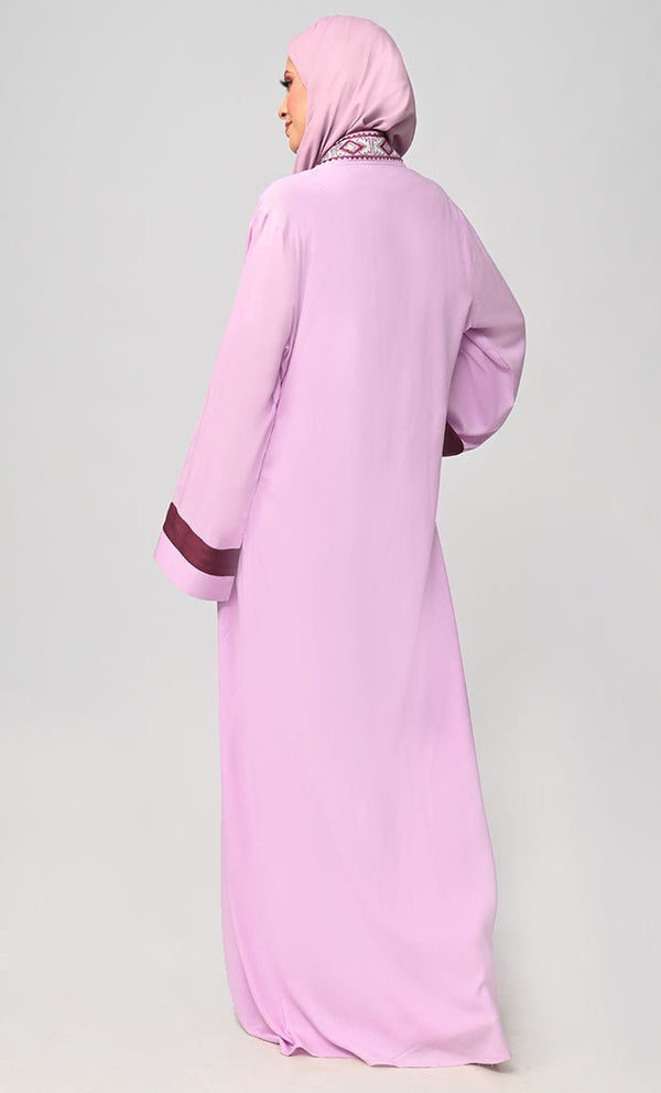 Buy Islamic Front Embroidered Detailing 2PC Set - EastEssence.com