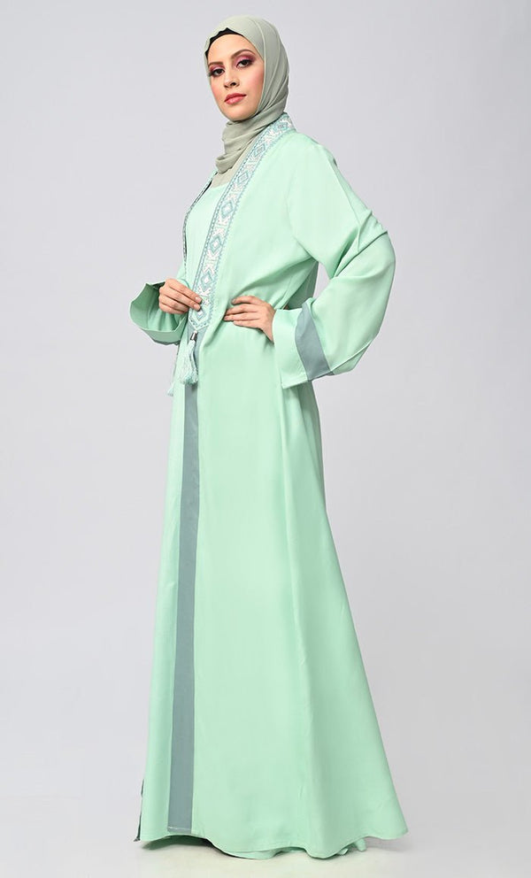 Buy Islamic Front Embroidered Detailing 2PC Set - EastEssence.com