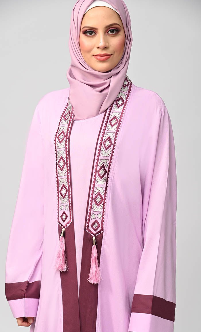 Buy Islamic Front Embroidered Detailing 2PC Set - EastEssence.com