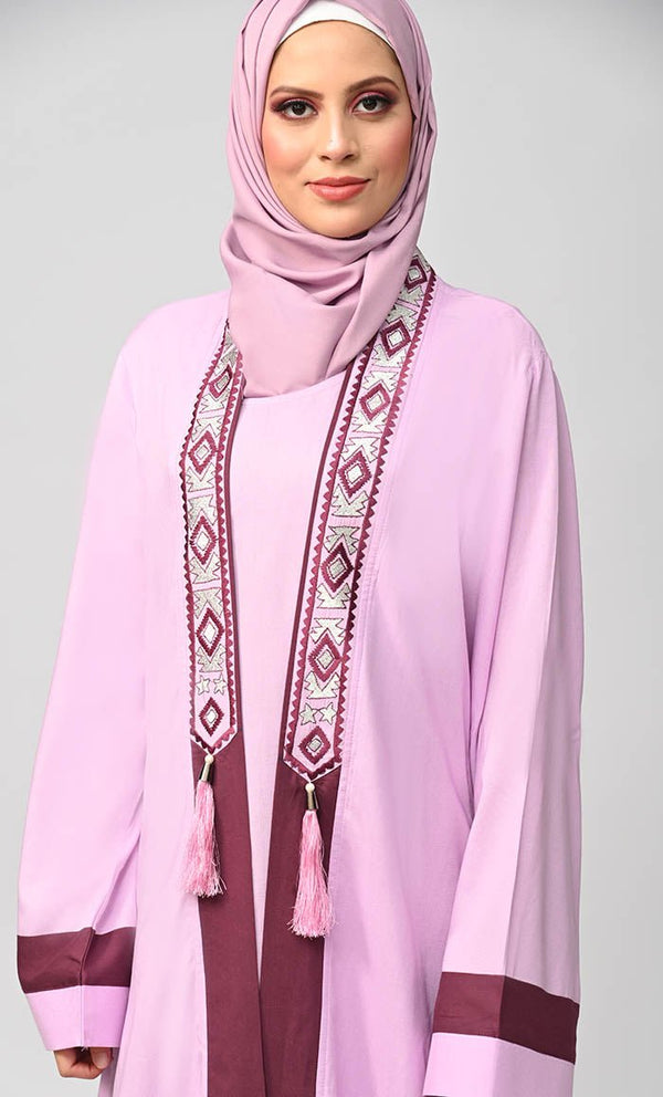 Buy Islamic Front Embroidered Detailing 2PC Set - EastEssence.com