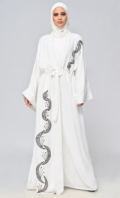 Buy Islamic Hand And Machine Embroidered Shrug\Bisht With Inner - EastEssence.com
