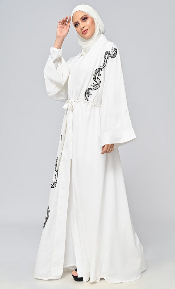 Buy Islamic Hand And Machine Embroidered Shrug\Bisht With Inner - EastEssence.com