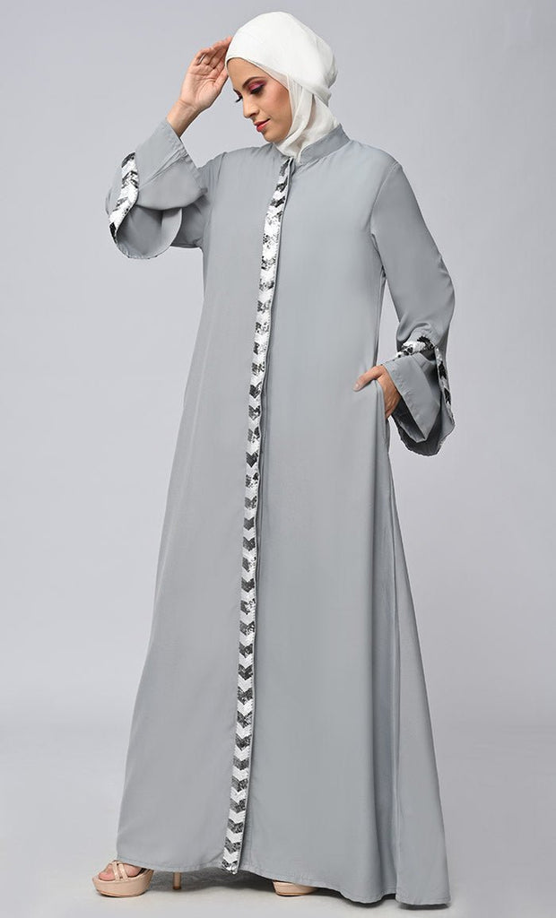 Buy Islamic Sequins Detailing Abaya - EastEssence.com