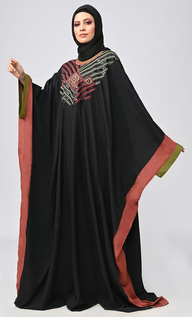 Buy Islamic Sequins Detailing Kaftan Style Abaya - EastEssence.com