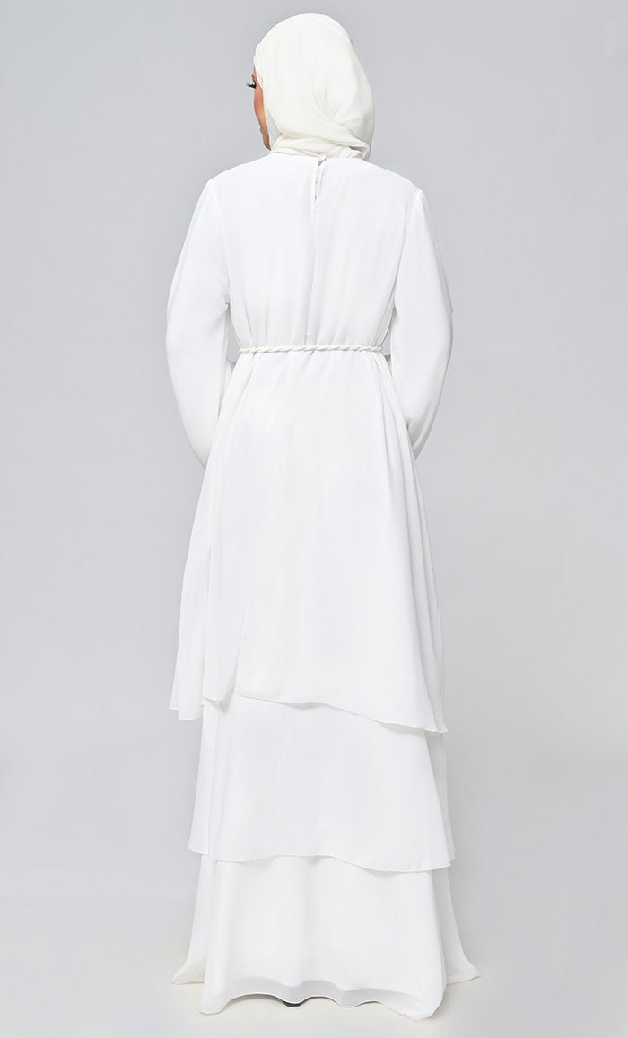 Buy Islamic Tiered Detailing Abaya