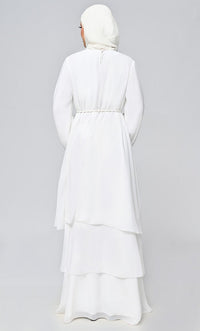 Buy Islamic Tiered Detailing Abaya