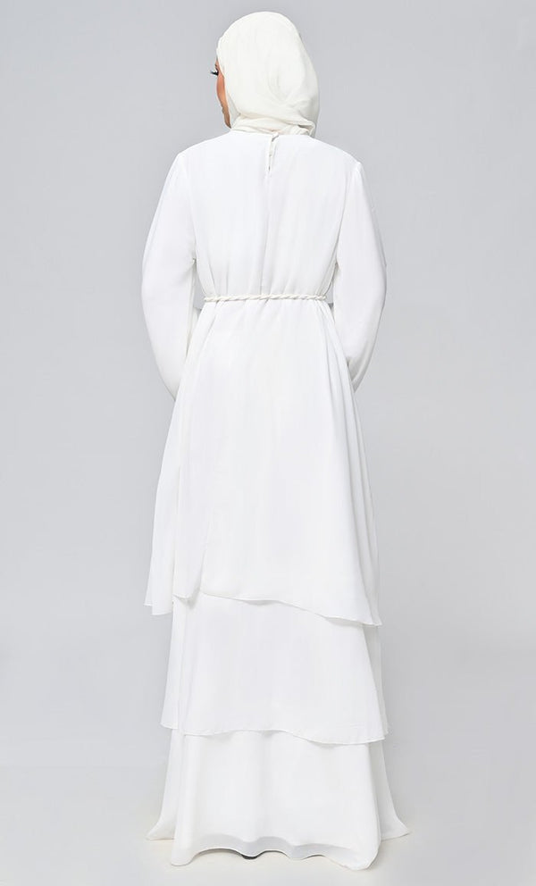 Buy Islamic Tiered Detailing Abaya