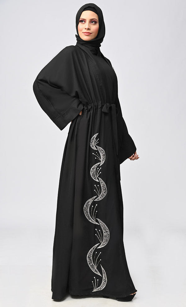 Buy Modest Islamic Embroidered Detailing Shrug\Bisht - EastEssence.com