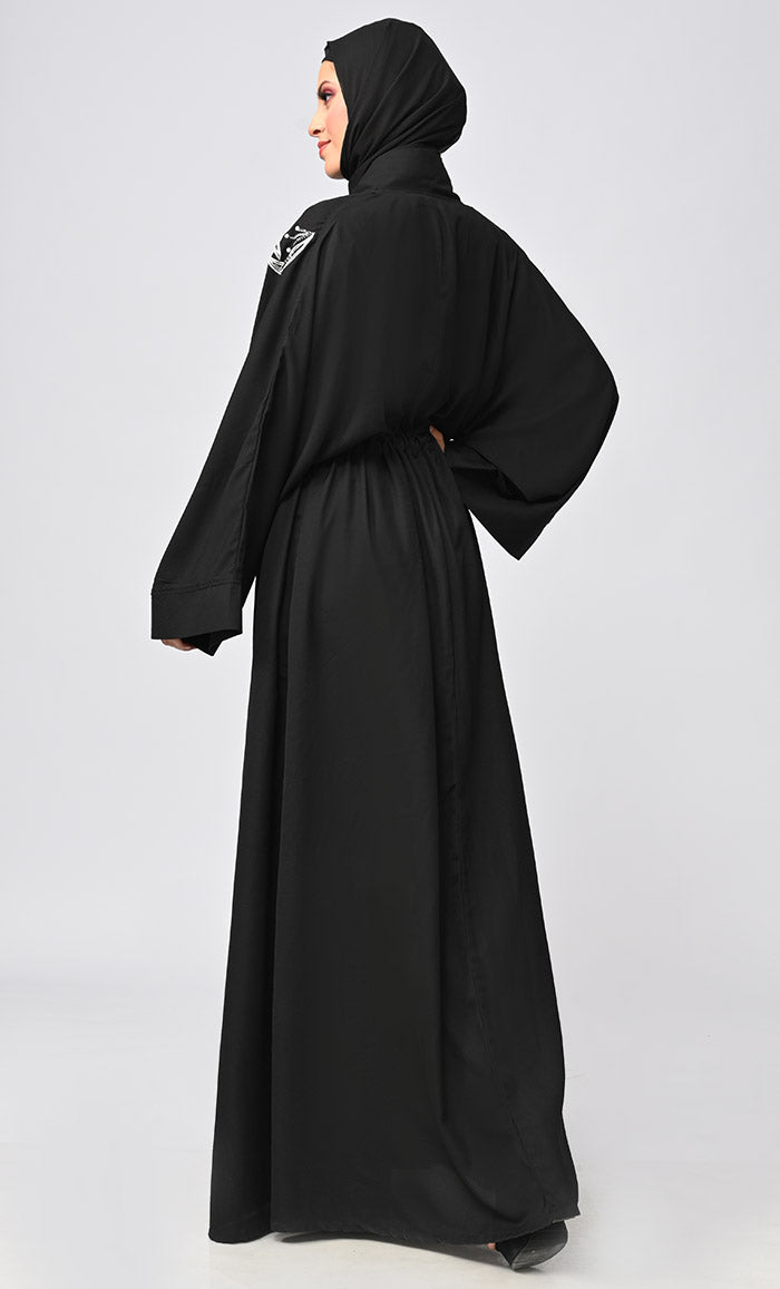 Buy Modest Islamic Embroidered Detailing Shrug\Bisht - EastEssence.com