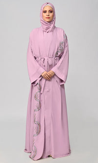 Buy Modest Islamic Embroidered Detailing Shrug\Bisht - EastEssence.com