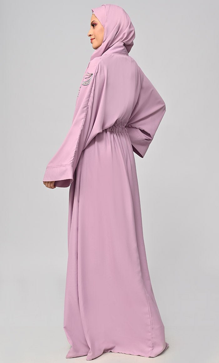 Buy Modest Islamic Embroidered Detailing Shrug\Bisht - EastEssence.com