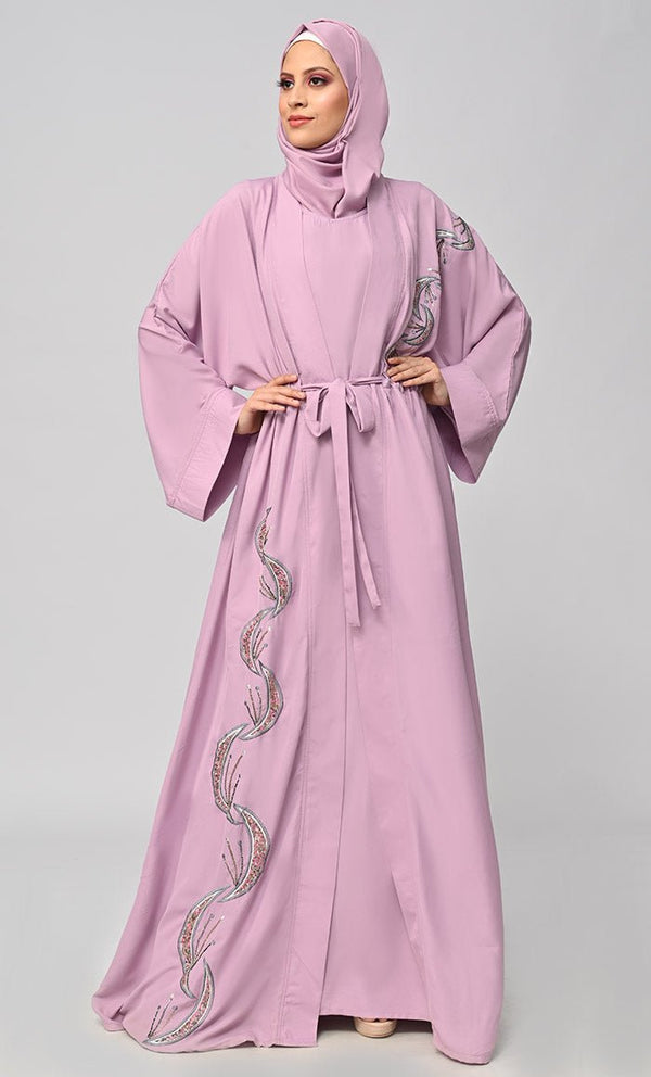 Buy Modest Islamic Embroidered Detailing Shrug\Bisht - EastEssence.com