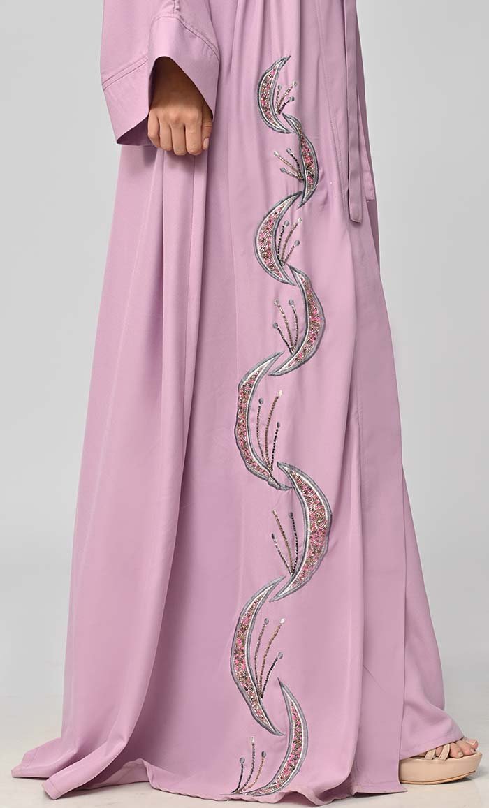 Buy Modest Islamic Embroidered Detailing Shrug\Bisht - EastEssence.com