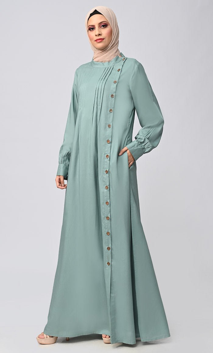 Buy Soft Rayon Button Down Abaya