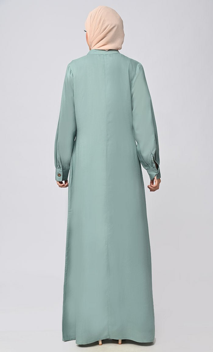 Buy Soft Rayon Button Down Abaya