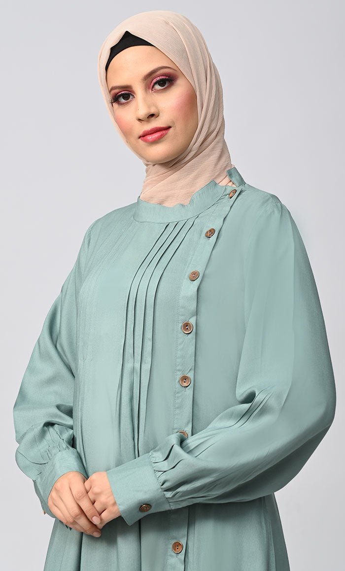 Buy Soft Rayon Button Down Abaya