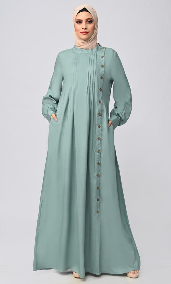 Buy Soft Rayon Button Down Abaya