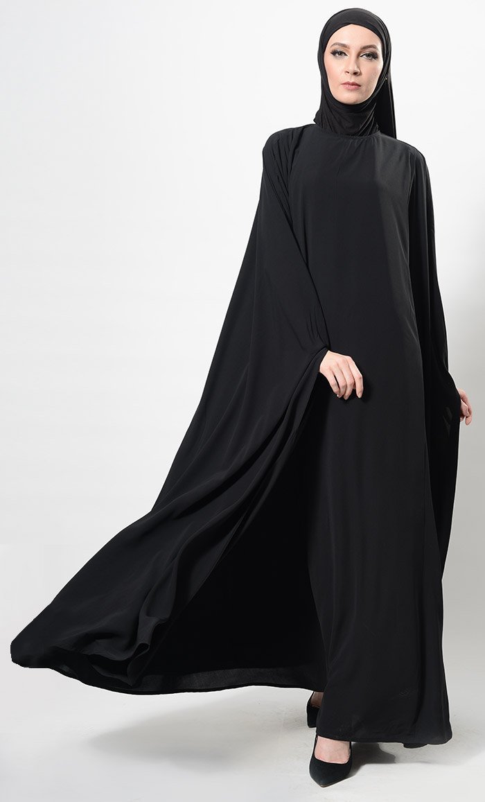 flowy abaya dress Women Muslim Maxi Long Lined Pleats Dress Belted High Waist Buttons Chiffon Abaya Kaftan Robe Flowy Swing Elegant Islamic Party Gown