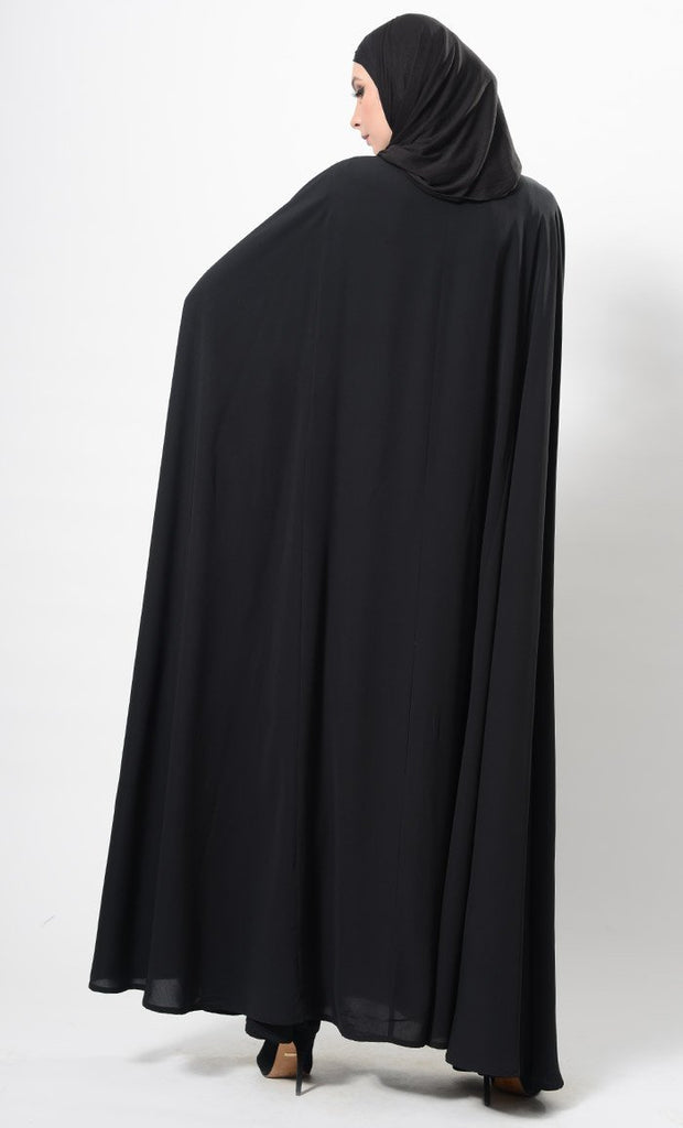 Cape Style Flowy Abaya Dress