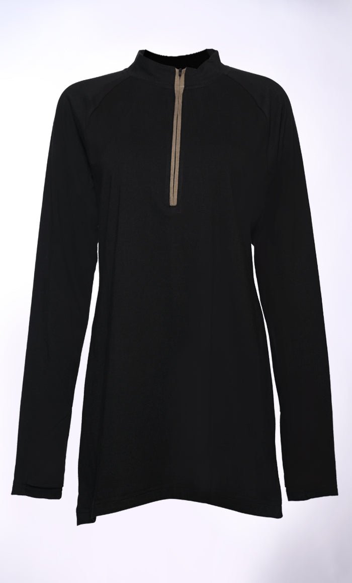 Casual T-Shirt with Half Zip Closure - EastEssence.com