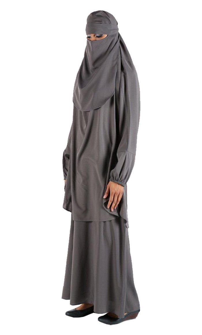 muslim casual dress for women Lisingtool Fall Dresses for Women 2023 Women's Casual Solid Muslim Dress Flare Sleeve Abaya Islamic Arab Kaftan Dress Homecoming Dresses Grey
