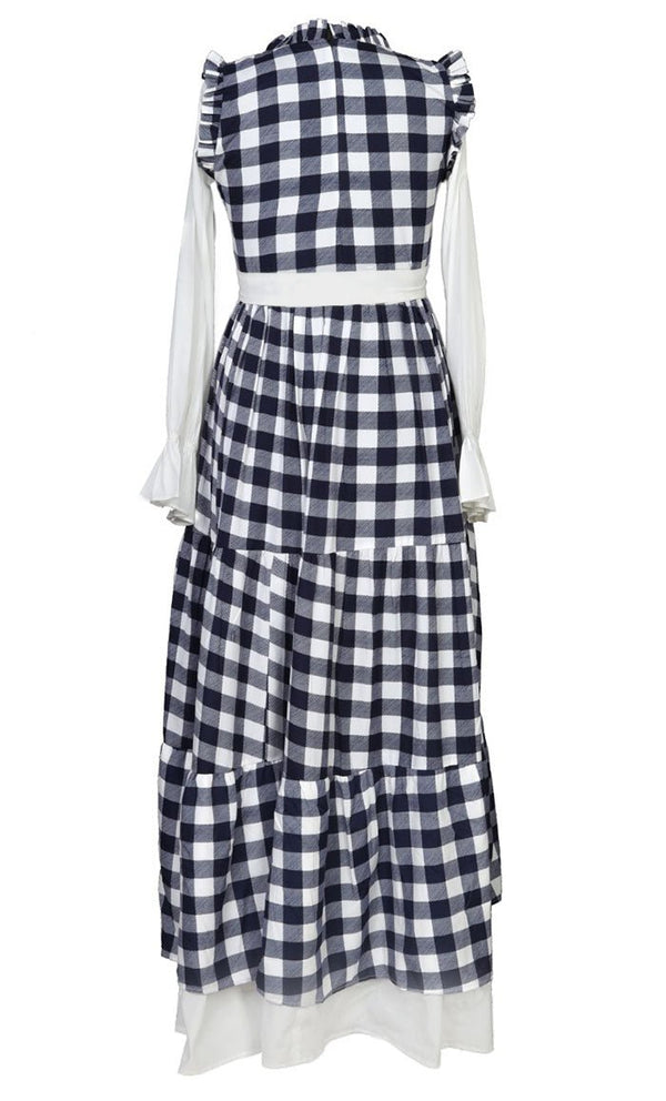 Check Printed Tiered Abaya - EastEssence.com