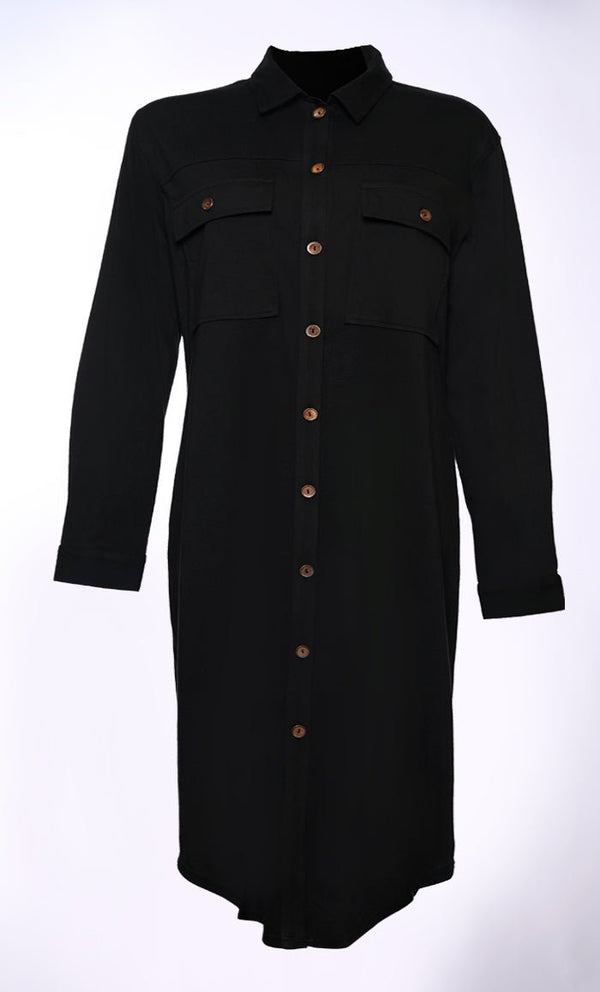 Classic Button Down Shirt with Front Pockets - EastEssence.com