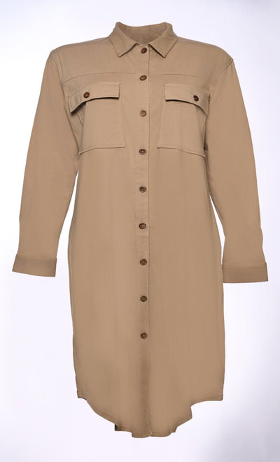 Classic Button Down Shirt with Front Pockets - EastEssence.com
