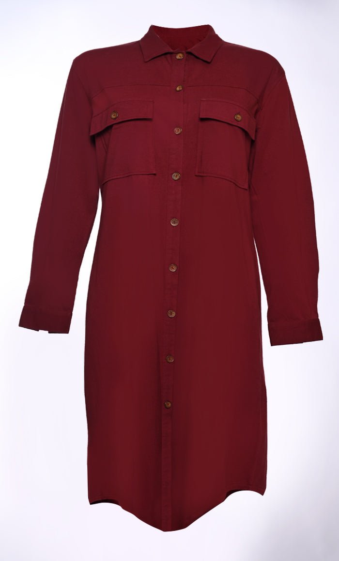 Classic Button Down Shirt with Front Pockets - EastEssence.com