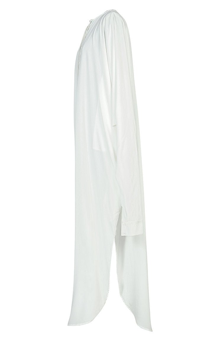 Classic Comfortable Hidden Button Down Hajj / Umrah Abaya - EastEssence.com