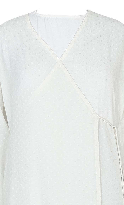 Self Printed Angrakha Style Hajj/Umrah Abaya