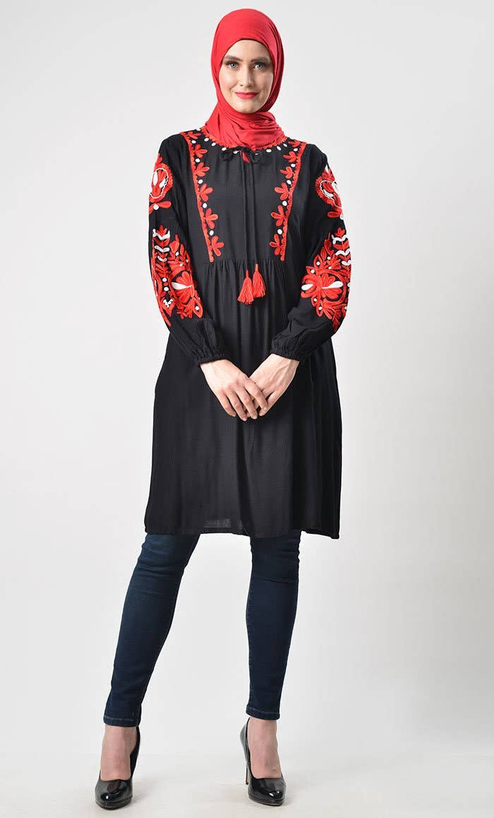 Classic Heavy Embroidered Tunic - EastEssence.com