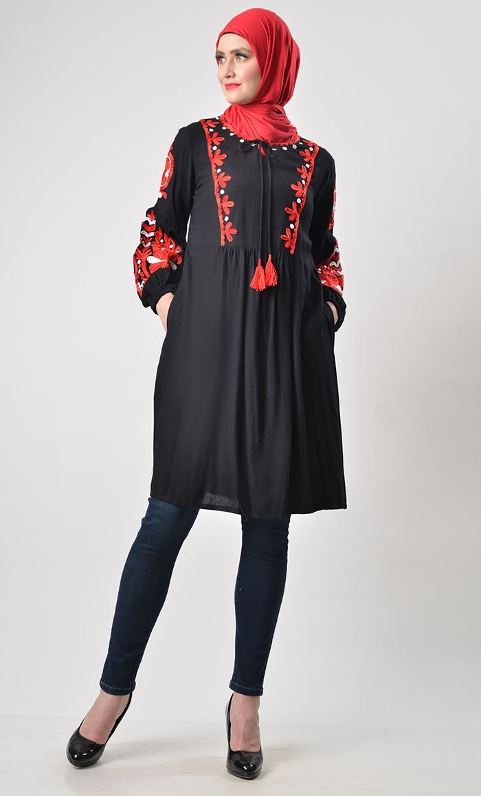 Classic Heavy Embroidered Tunic - EastEssence.com
