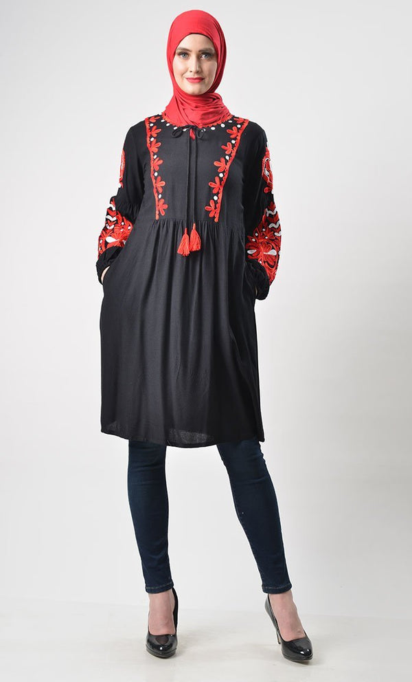 Classic Heavy Embroidered Tunic - EastEssence.com