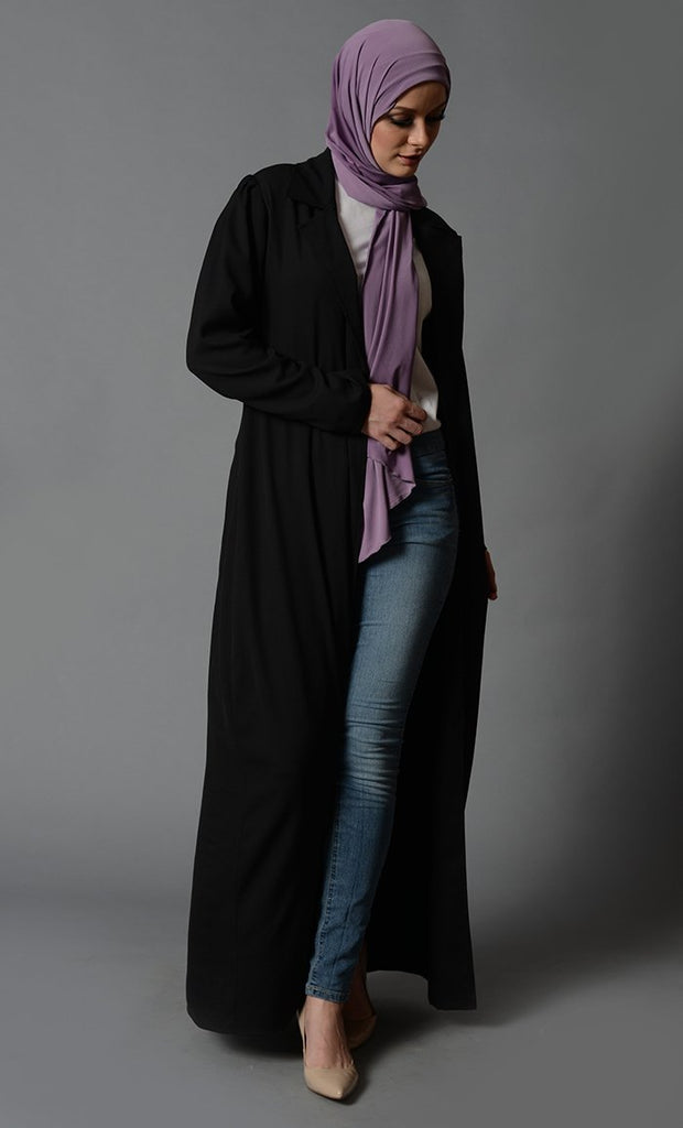 Coat Collar Black Shrug - EastEssence.com