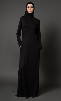 Collared Wear Abaya Dress