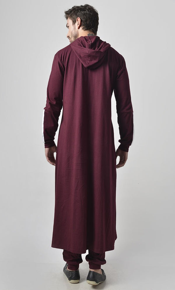 Color Stripe Casual Jersey Set for Men