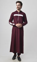 Color Stripe Casual Jersey Set for Men