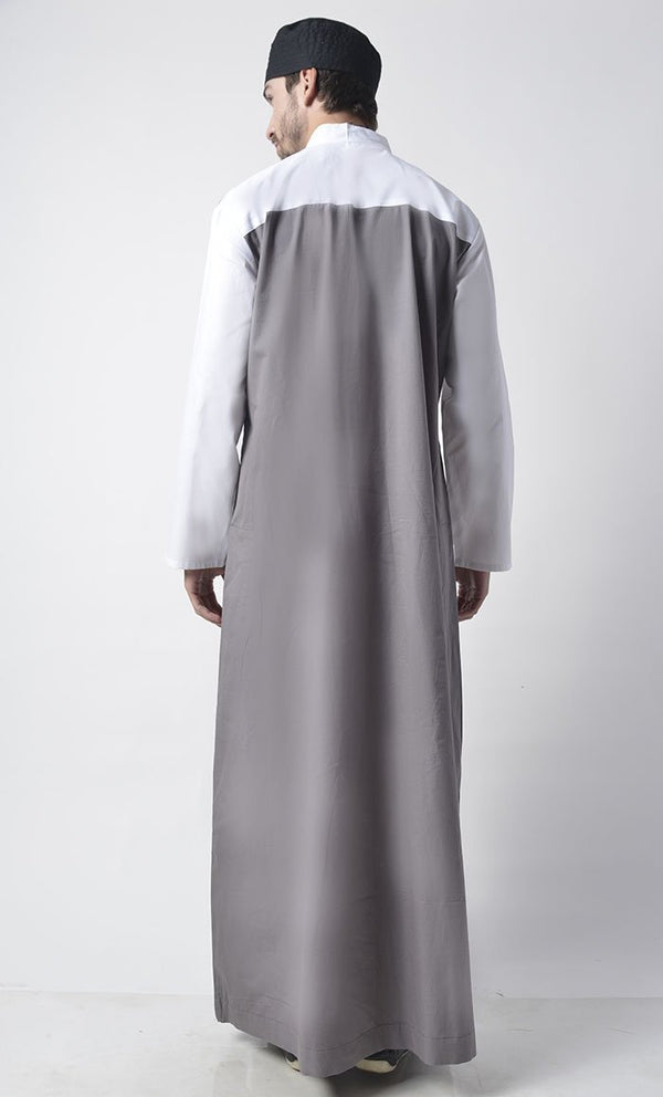 Color Stripe Contrast Detail Thobe