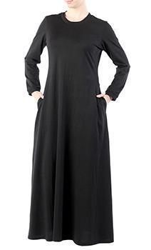 Comfortable Black T- Shirt Abaya Dress