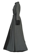 Comfy Everyday Wear Grey Contrasted Double Layer Bisht