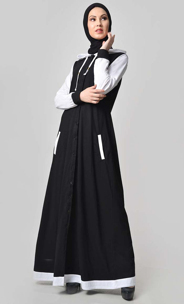 Comfy Hooded Jersey Abaya